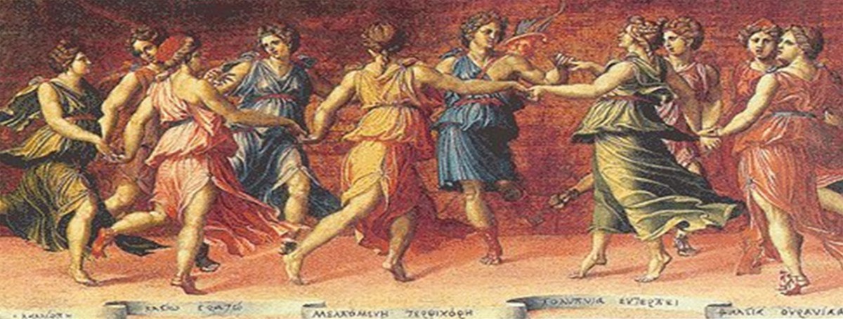 Οι Μούσες χορεύουν με τον Απόλλωνα. Έργο του Baldassarre Peruzzi, 16ος αιώνας.