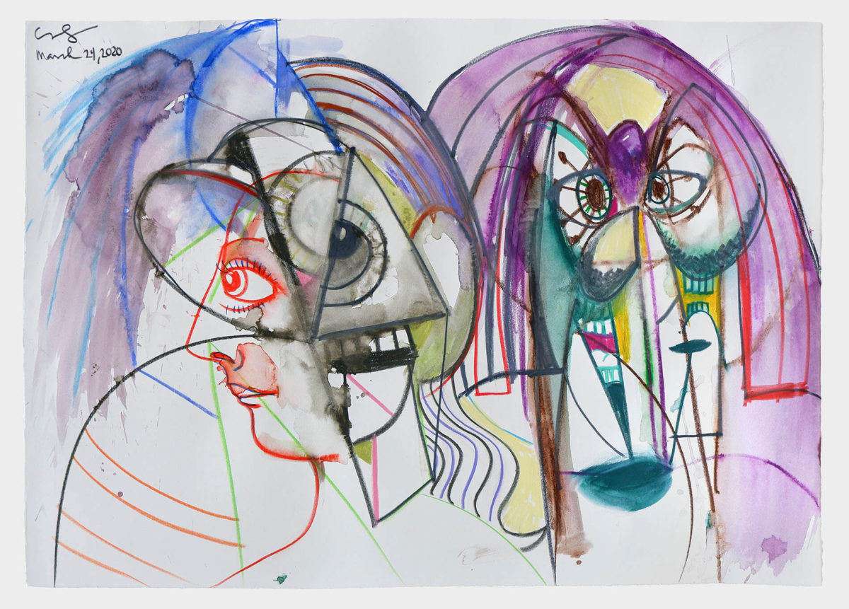George Condo, «Together and Apart», 2020 (φωτ.: Hauser & Wirth).