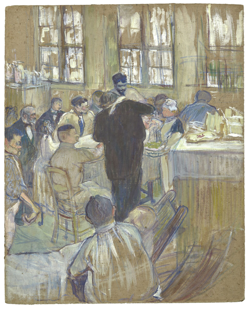 Ανρί ντε Τουλούζ Λοτρέκ, «Une opération par le Docteur Péan à l'Hôpital International», 1891 (φωτ.: Artcurial).