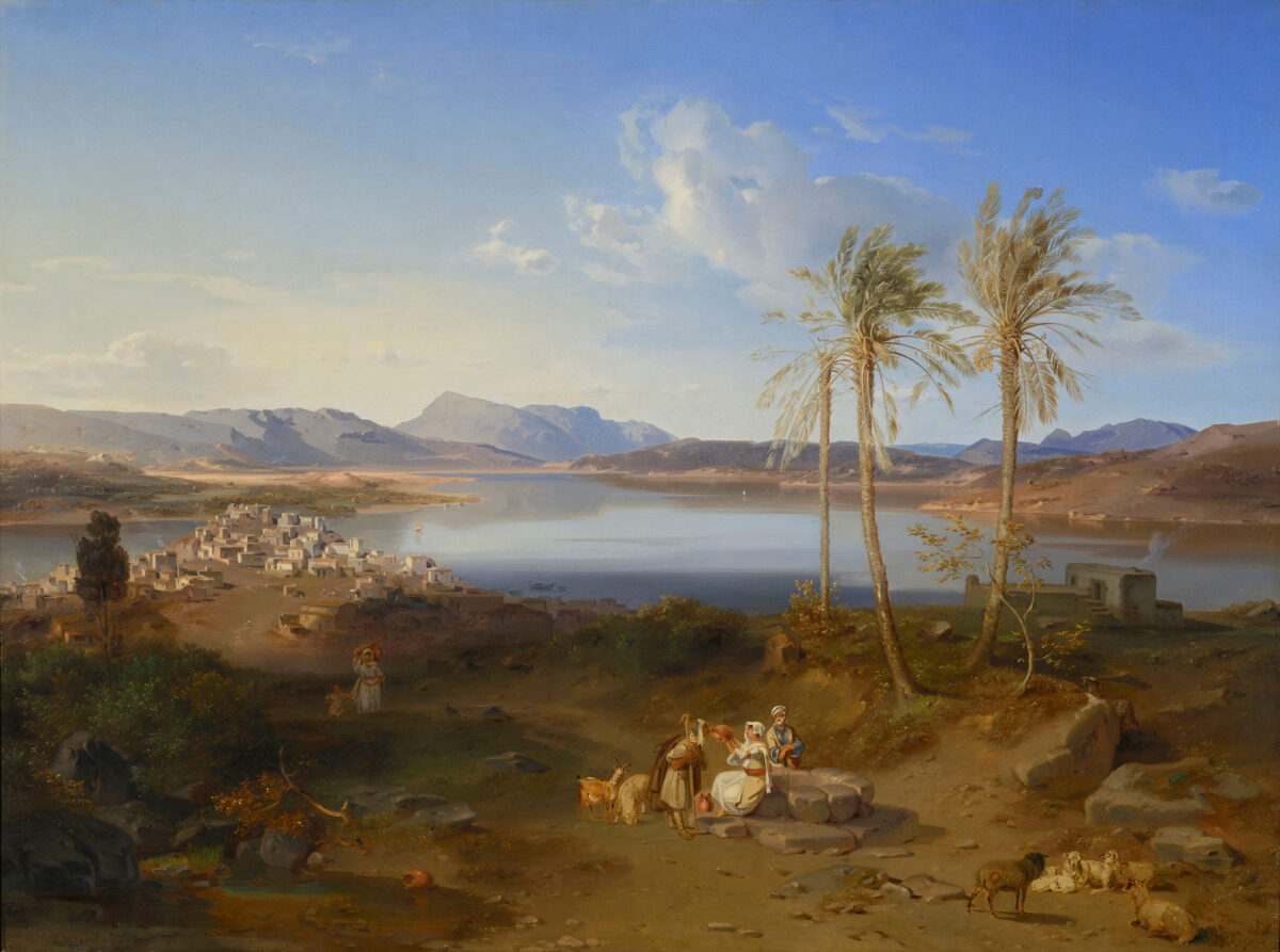 Carl Rottmann (1797-1850), «Άποψη του Πόρου», περ. 1838. Ελαιογραφία σε μουσαμά, 95x126 εκ. Συλλογή Ιδρύματος Αντώνιος Ε. Κομνηνός.