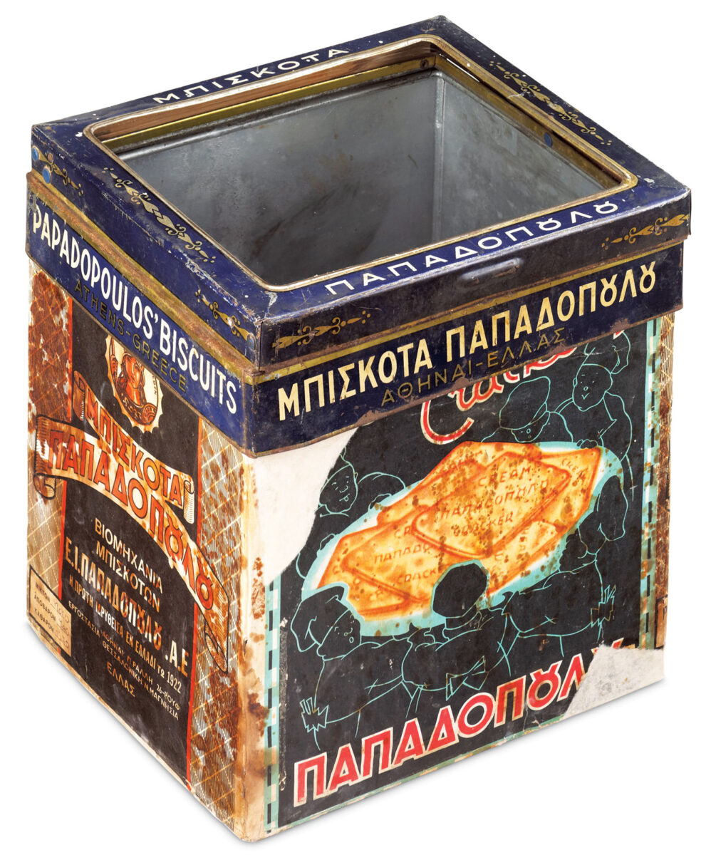 Κουτί για την πώληση χύμα «Cream Crackers», δεκαετία 1970.