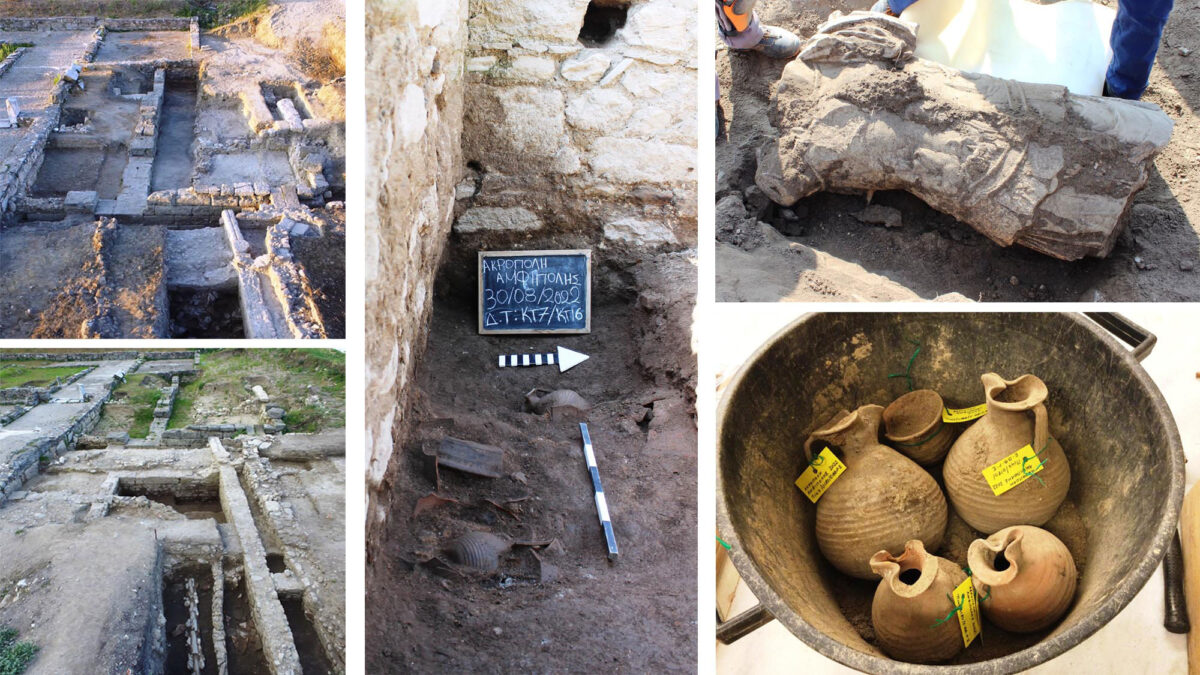 Από την ανασκαφή στην ακρόπολη της αρχαίας Αμφίπολης (φωτ.: ΑΠΕ-ΜΠΕ / Εφορεία Αρχαιοτήτων Σερρών).