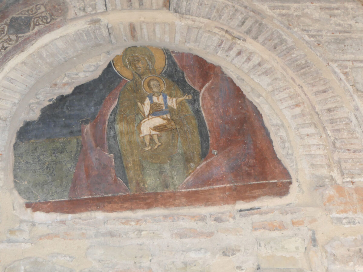 Τοιχογραφία στη μονή Παναγίας Βλαχέρνας μετά τις εργασίες συντήρησης. Πηγή εικόνας: ΕΦΑ Άρτας.