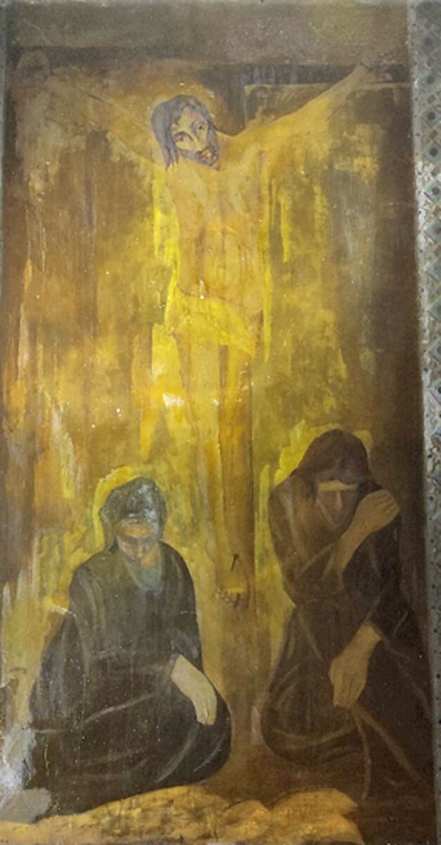 Τοιχογραφία. Έργο εξορίστων (1967-1974). Ναός Αγίας Κιουράς. Πηγή εικόνας: ΥΠΠΟ.